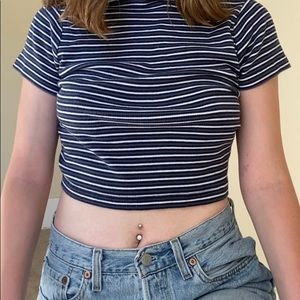 brandy melville striped crop top
